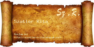Szatler Rita névjegykártya